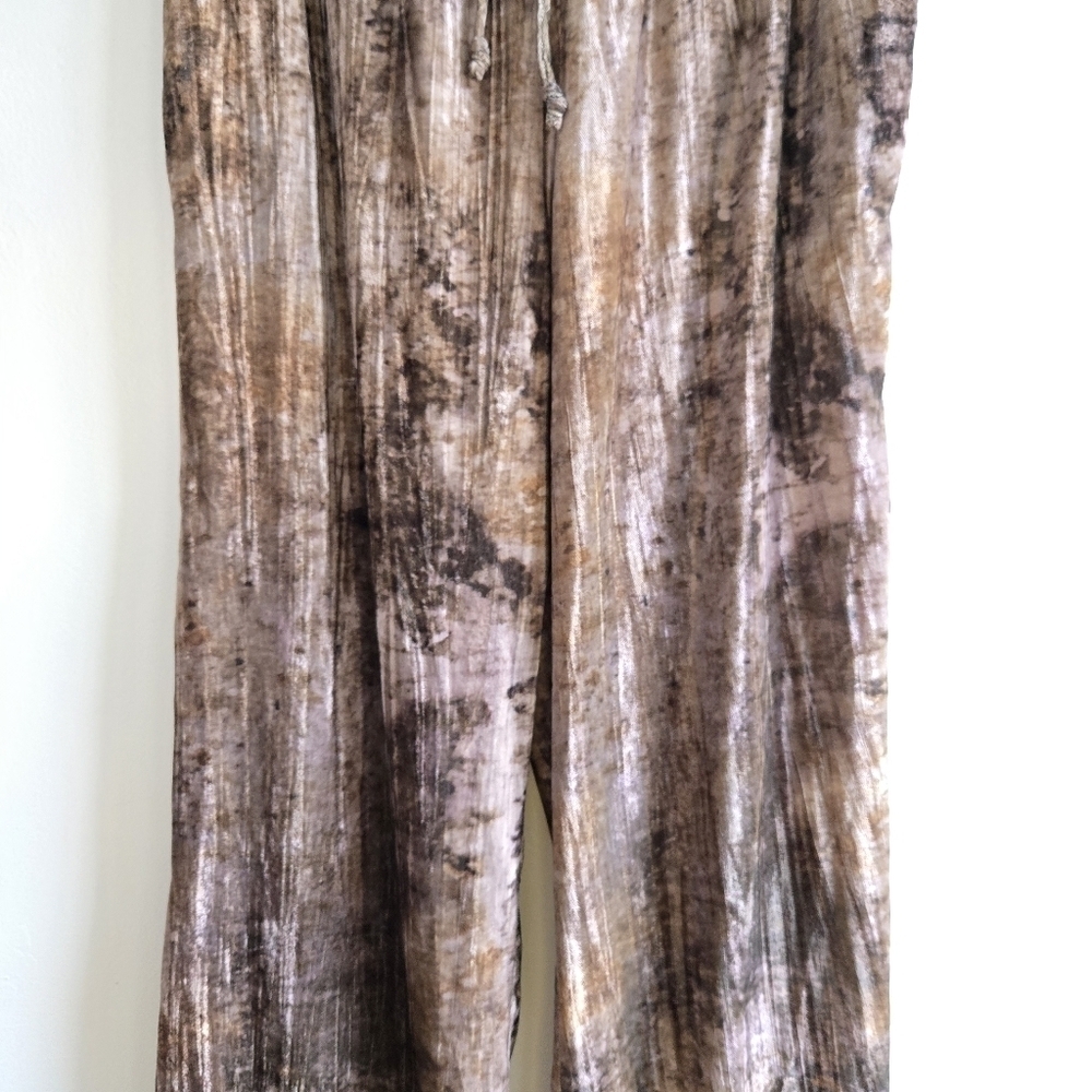 New Zara Tie Dye Velvet Drawstring Mid Rise Multi Color Pants 2435/004 Small - Picture 12 of 14